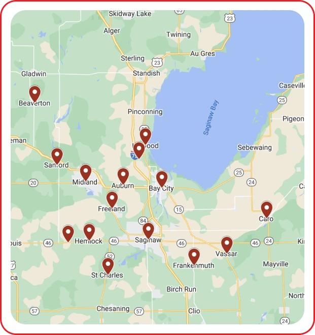 answer heating service area map